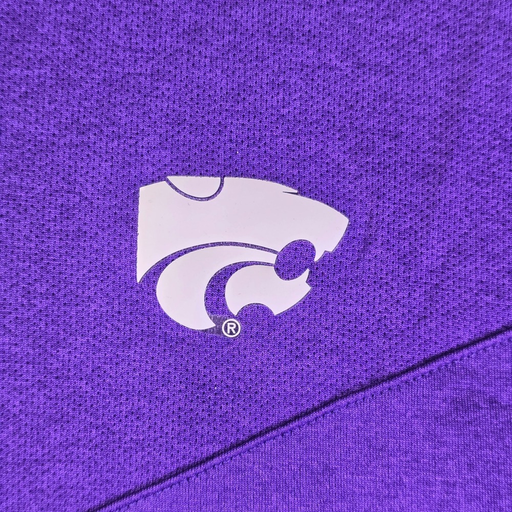 K-State Wildcats Nike Team Issued Dri-Fit Shirt Mens XXL Purple On-Field Big 12 - Picture 3 of 16